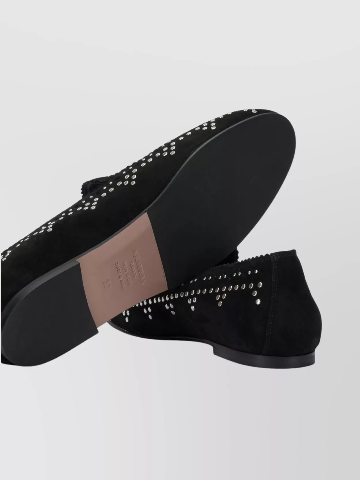 Aquazzura Stylish Loafers And Slippers Collection In Black