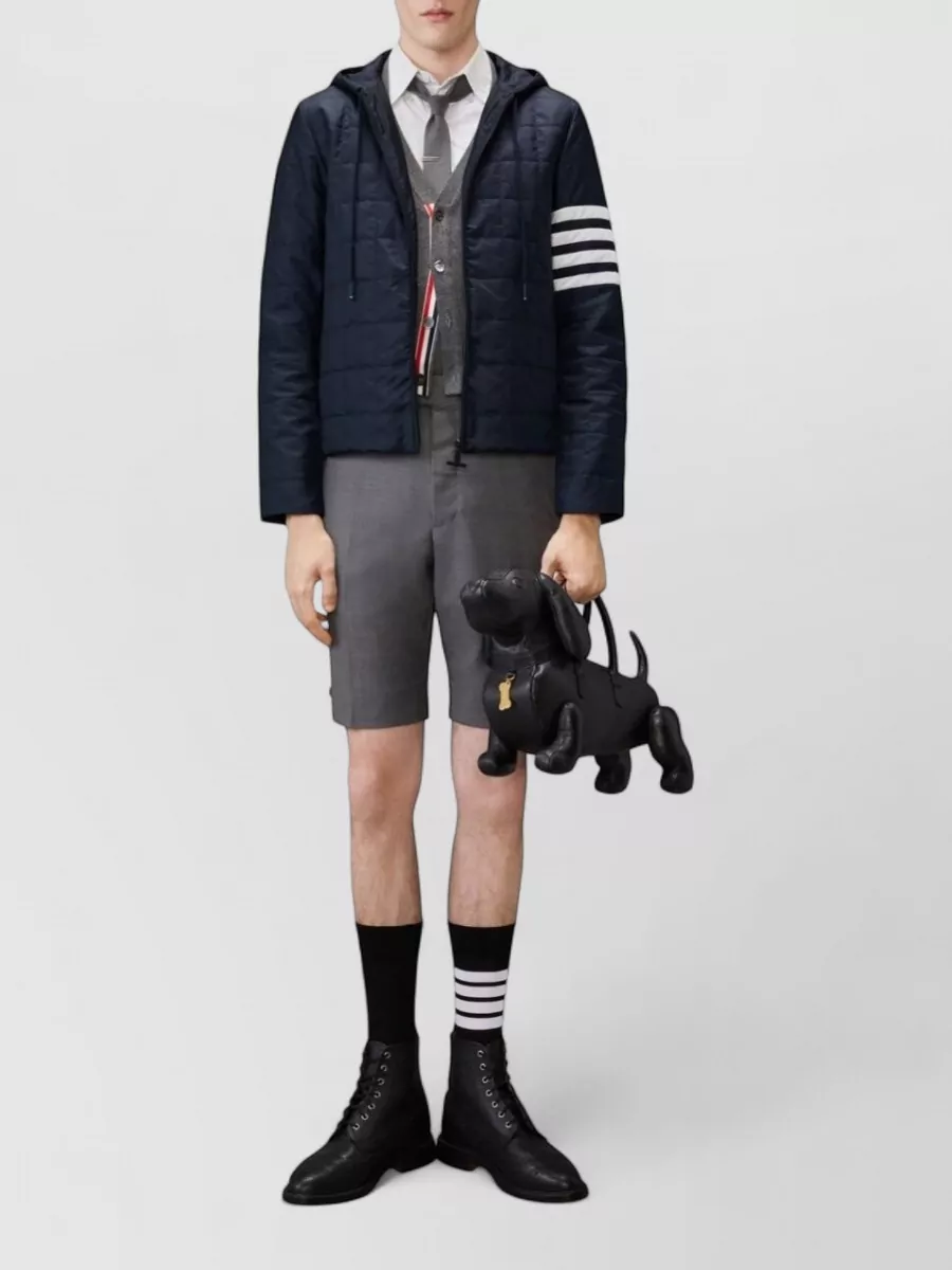 Thom Browne Down Quilted Hooded Puffer Jacket