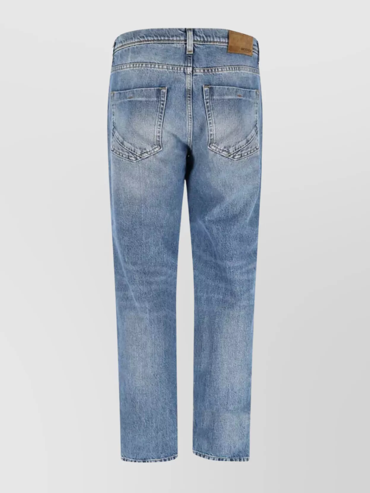 Incotex Straight Leg Five-pocket Trousers With Belt Loops In Blue
