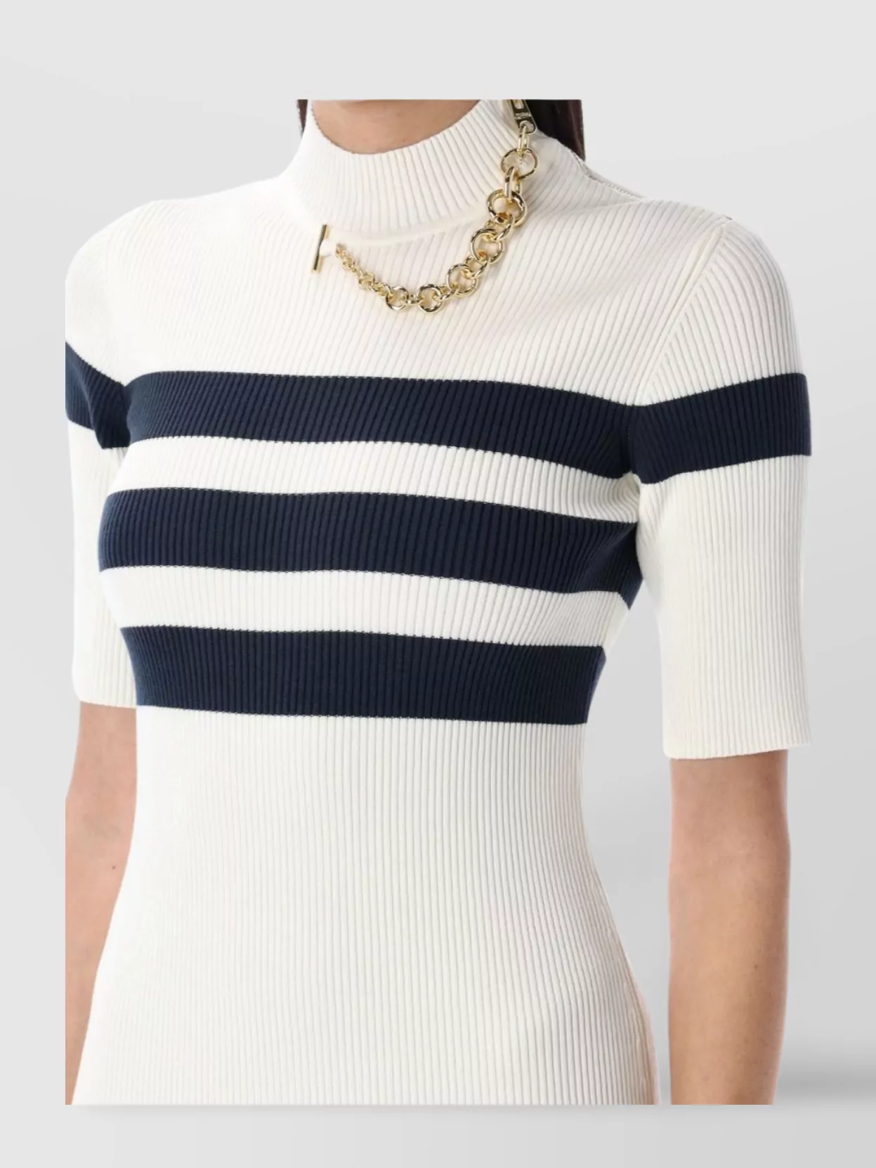 ワンピース JeanPaul GAULTIER KNITTED STRIPE SHORT SLEEVE DRESS Jean Paul Gaultier Striped knit short sleeve dress | The