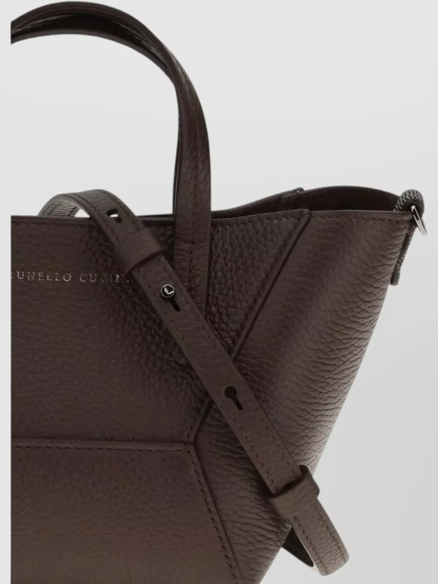 Brunello Cucinelli Globe Calf Leather Shoulder Bag