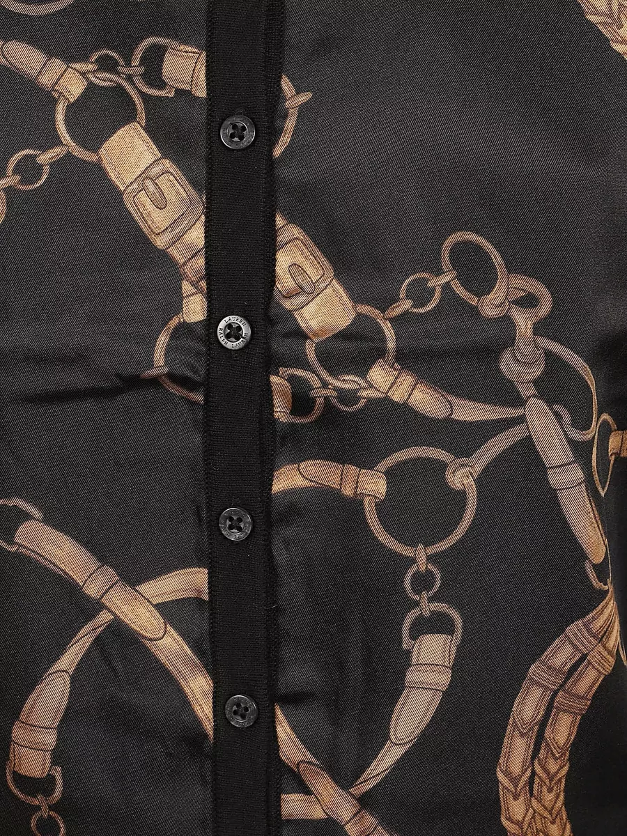 Lauren Ralph Lauren Printed Front Crew Neck Cardigan