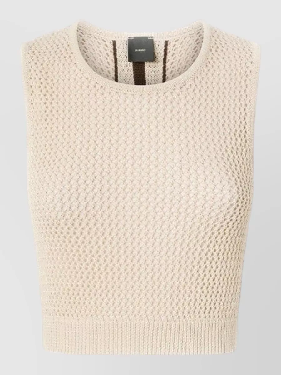 Pinko Crochet mesh sleeveless top