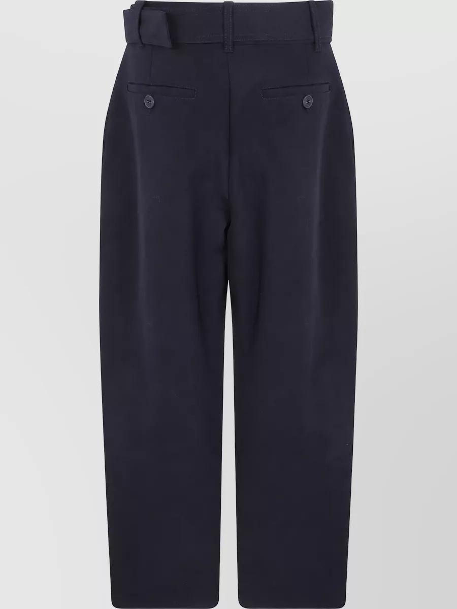 Studio Nicholson Wool High-Rise Wide-Leg Belted Trousers