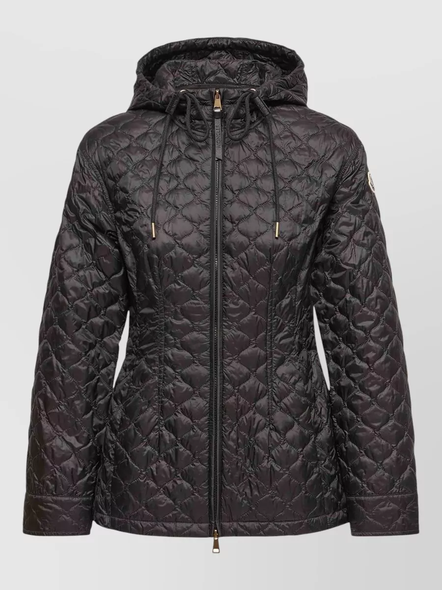 Moncler Hooded Mid-Length Down Coat