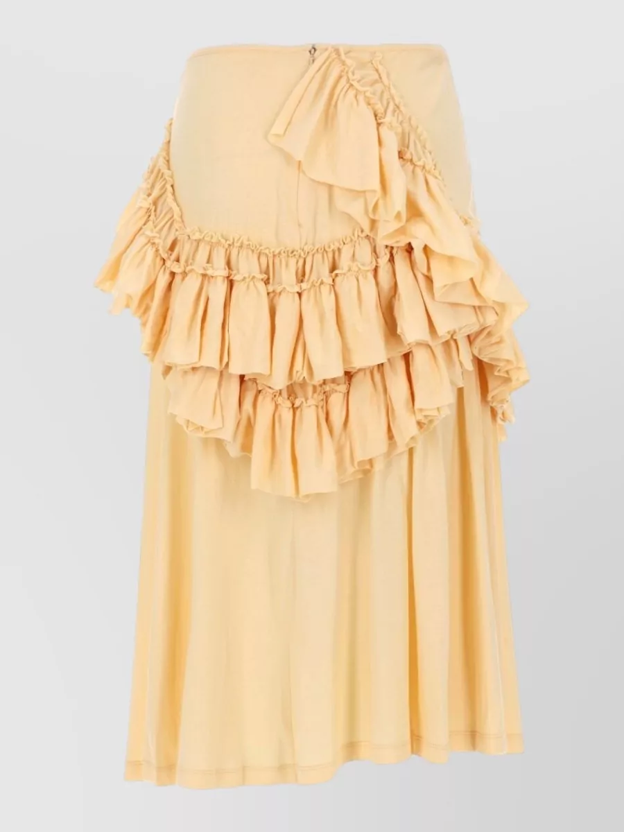 Dries Van Noten Draped Ruffled Midi Dress