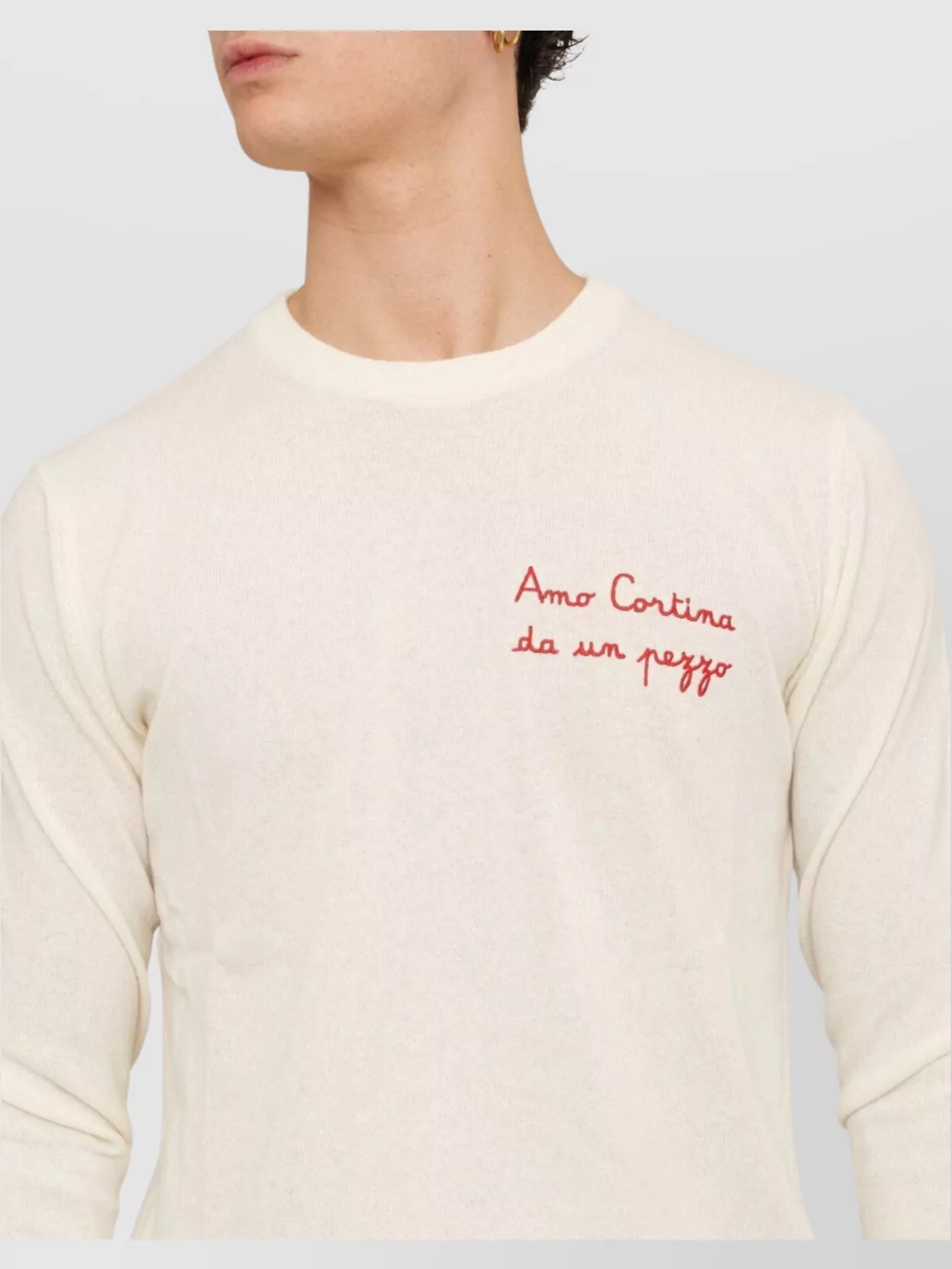 Mc2 Saint Barth Crew Neck Embroidered Detail Long Sleeves