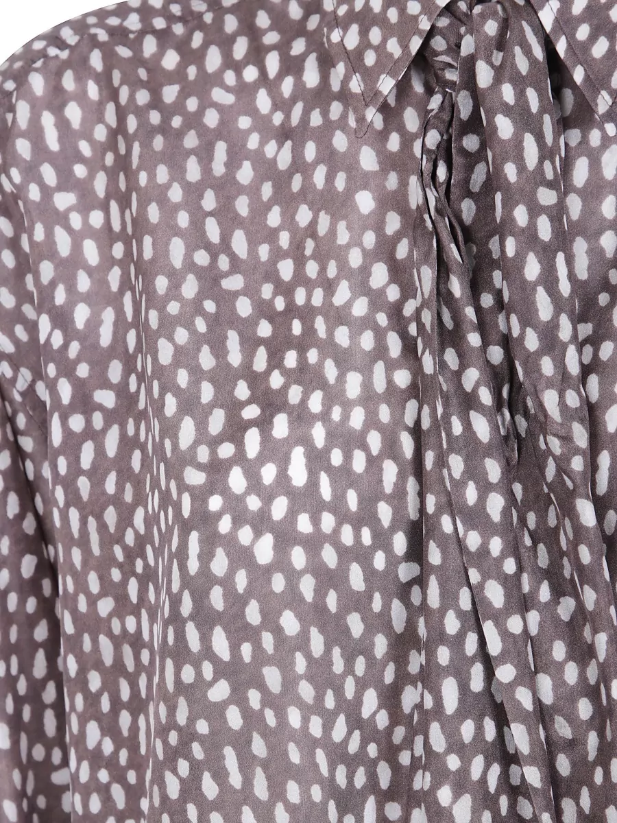 Brunello Cucinelli Silk Floral-Print Shirt