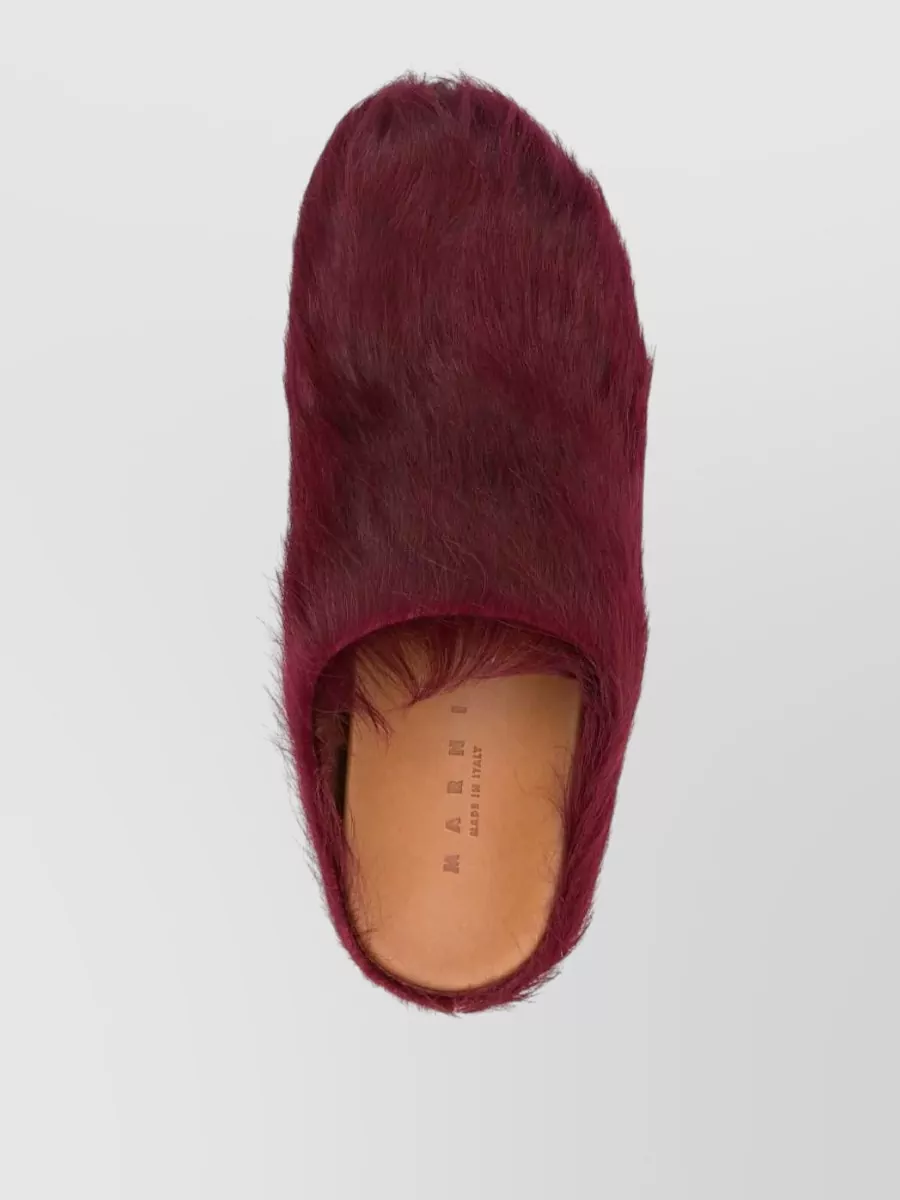 Marni Fur Trim Sabot Slippers