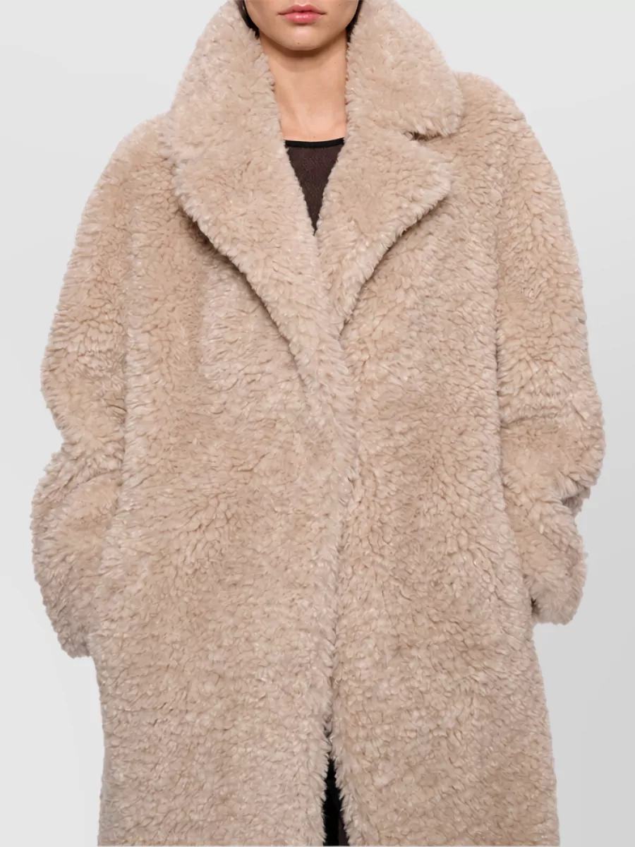 Stand Studio Oversized Long Faux Fur Coat