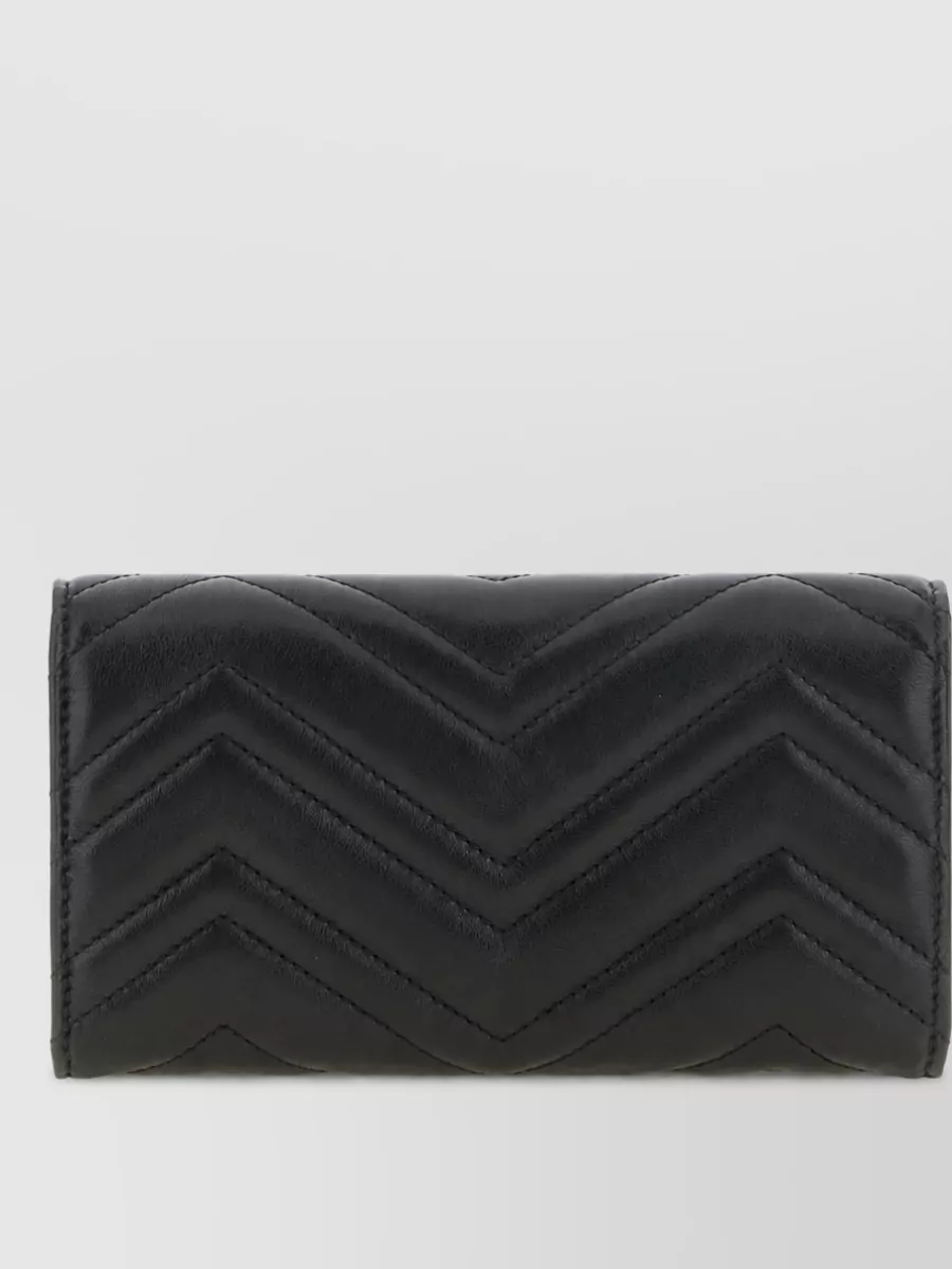 Gucci Gg Marmont Continental Matelassé Leather Wallet