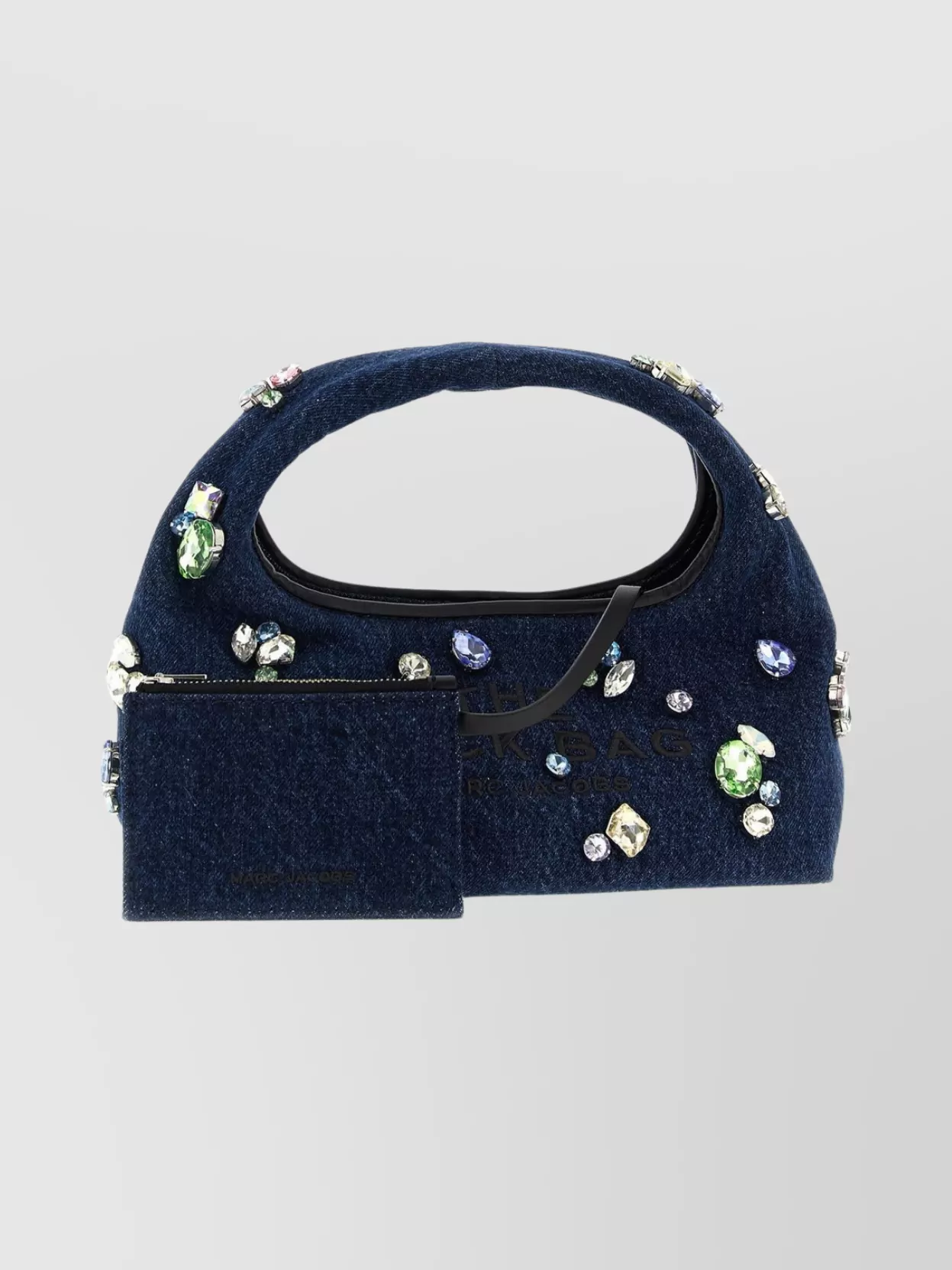 Marc Jacobs Denim Mini Sack Handbag With Embellished Design
