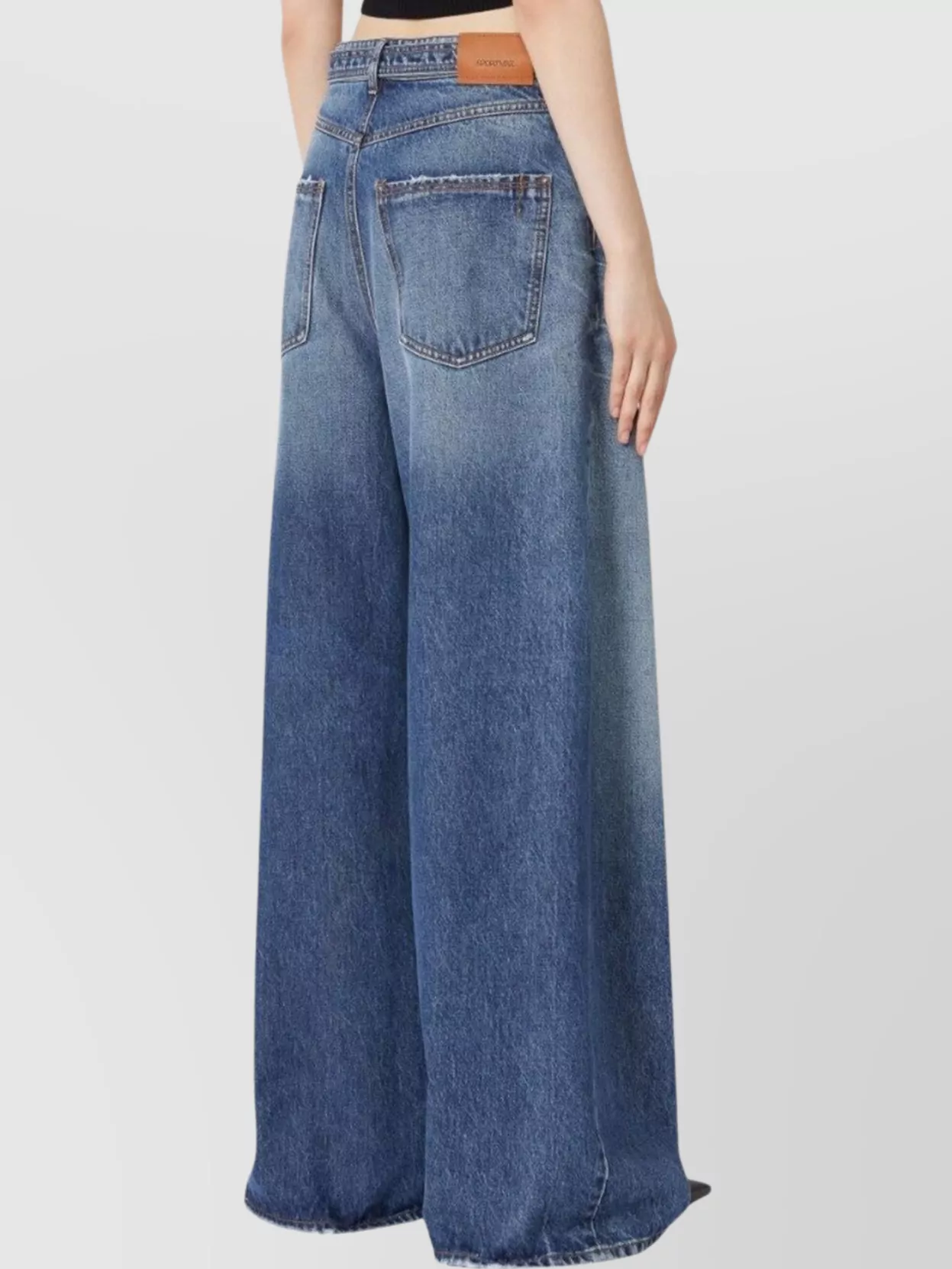 Sportmax Oversized Low-Rise Denim Trousers