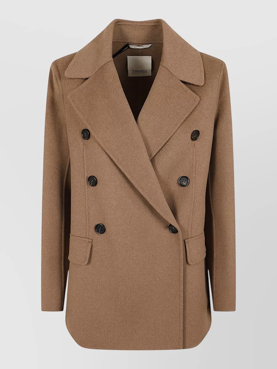 S Max Mara Virgin wool double-breasted short pea coat