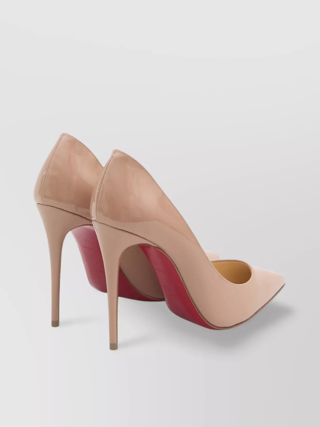 Christian Louboutin Kate 100 Nude Patent Leather Pumps