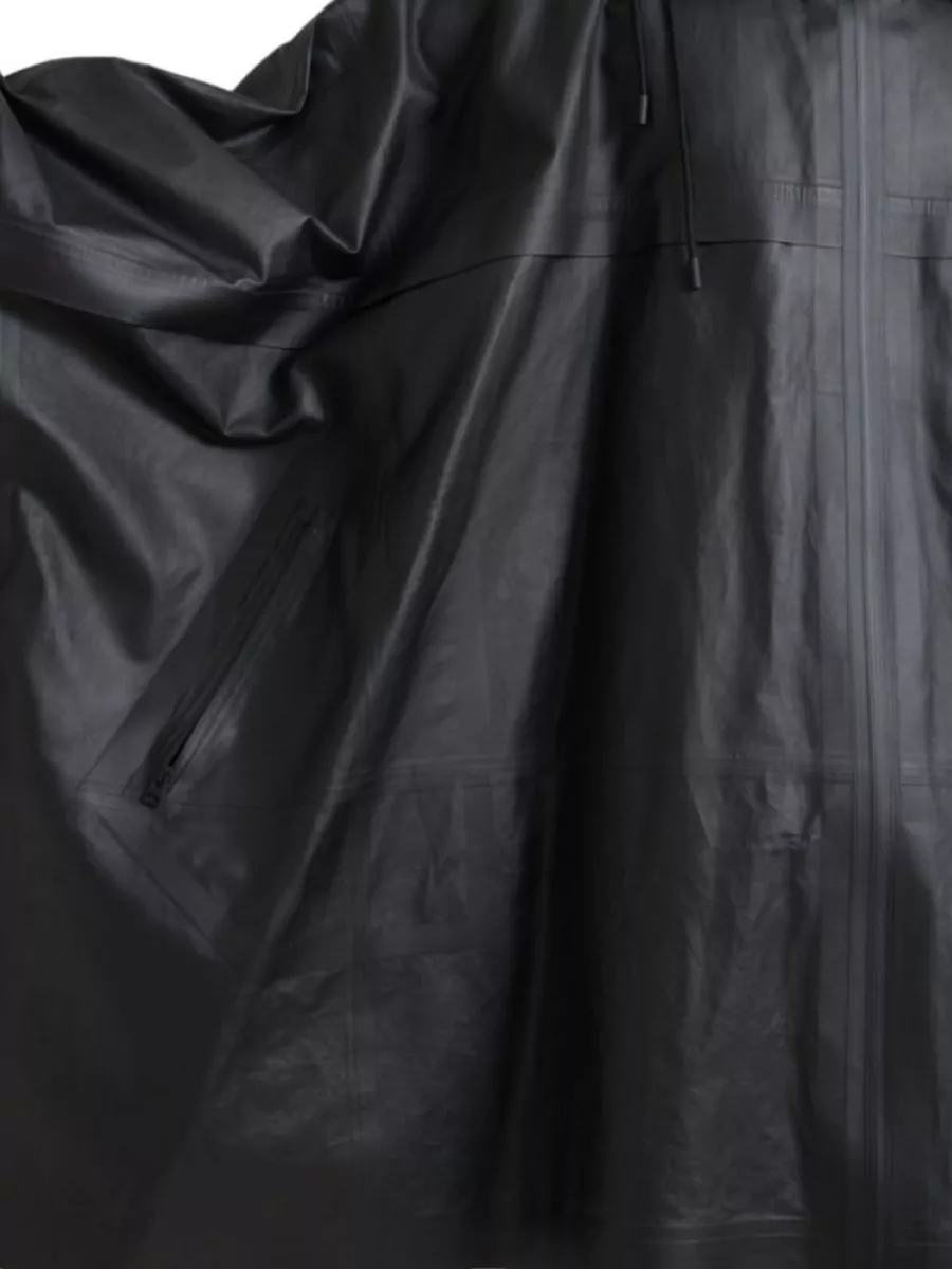 Bottega Veneta Lamb Leather Hooded Asymmetric Parka Jacket