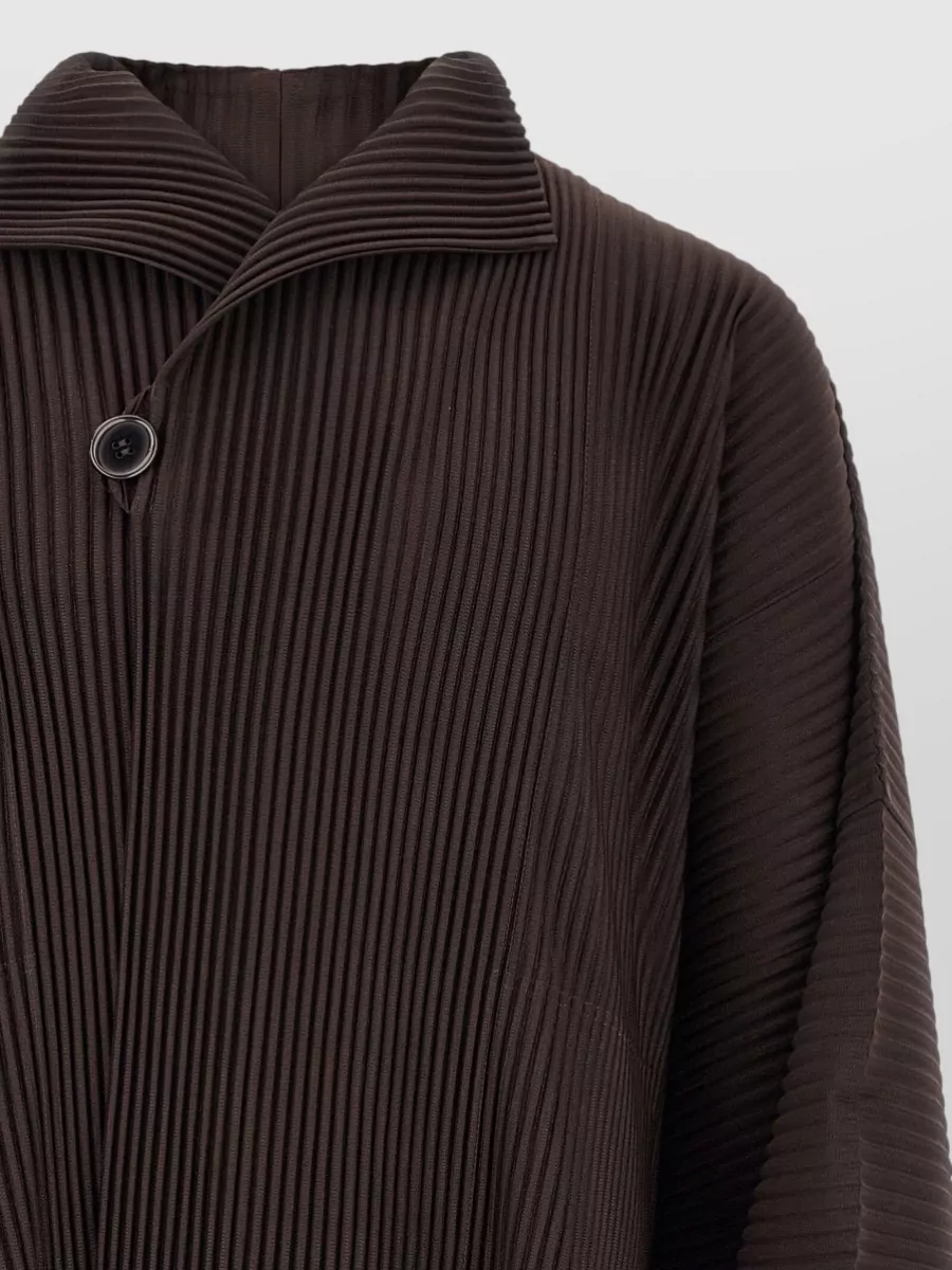 Homme Plisse Issey Miyake Pleated Single-Breasted Coat