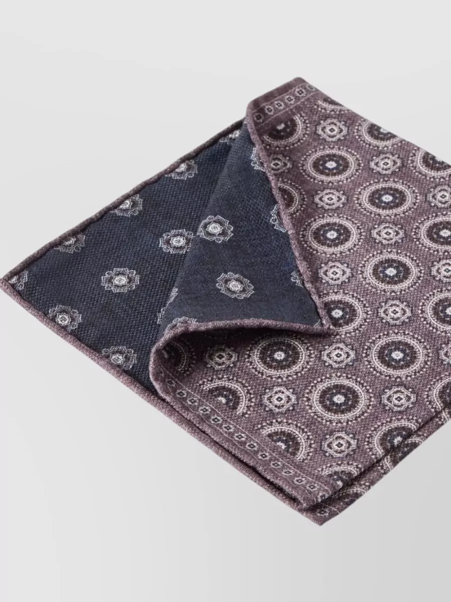 Brunello Cucinelli Silk Printed Pocket Square