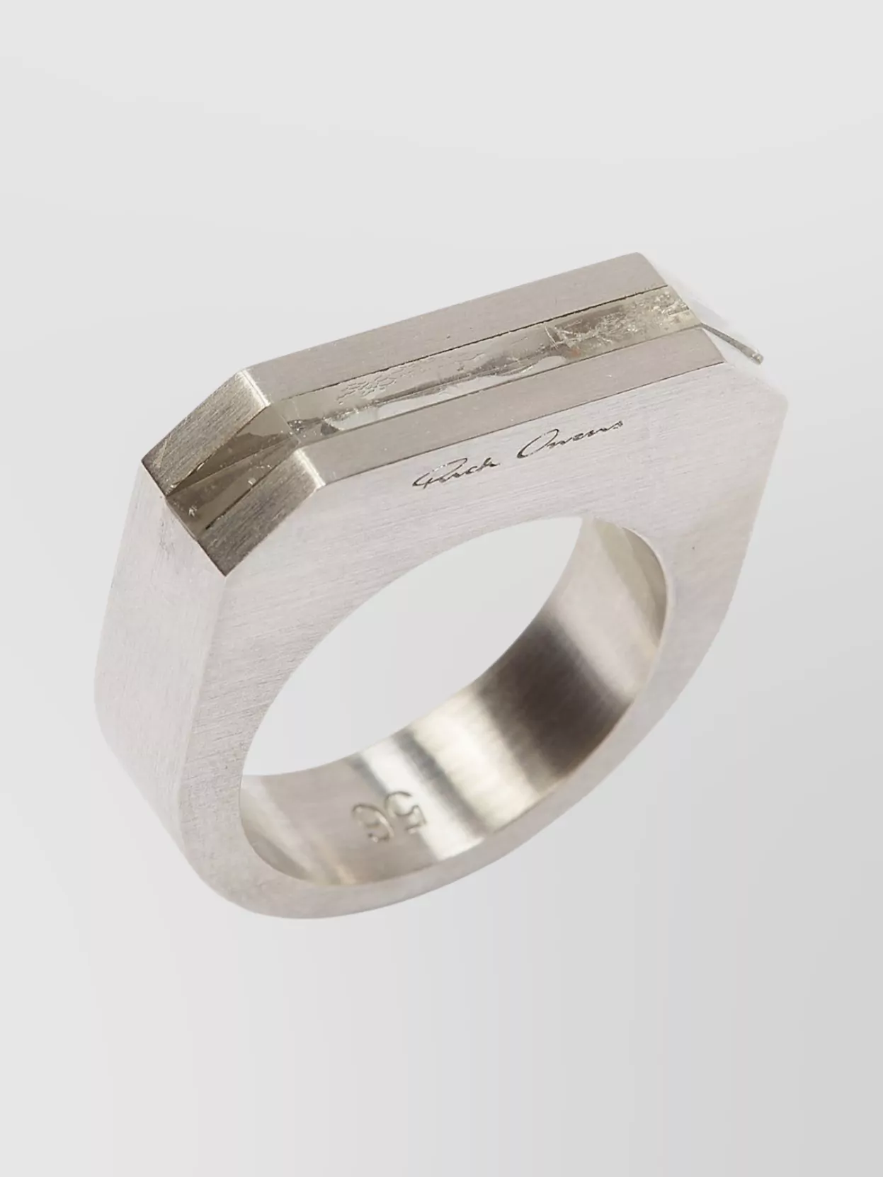 Rick Owens Geometric Brass Ring Polished Finish