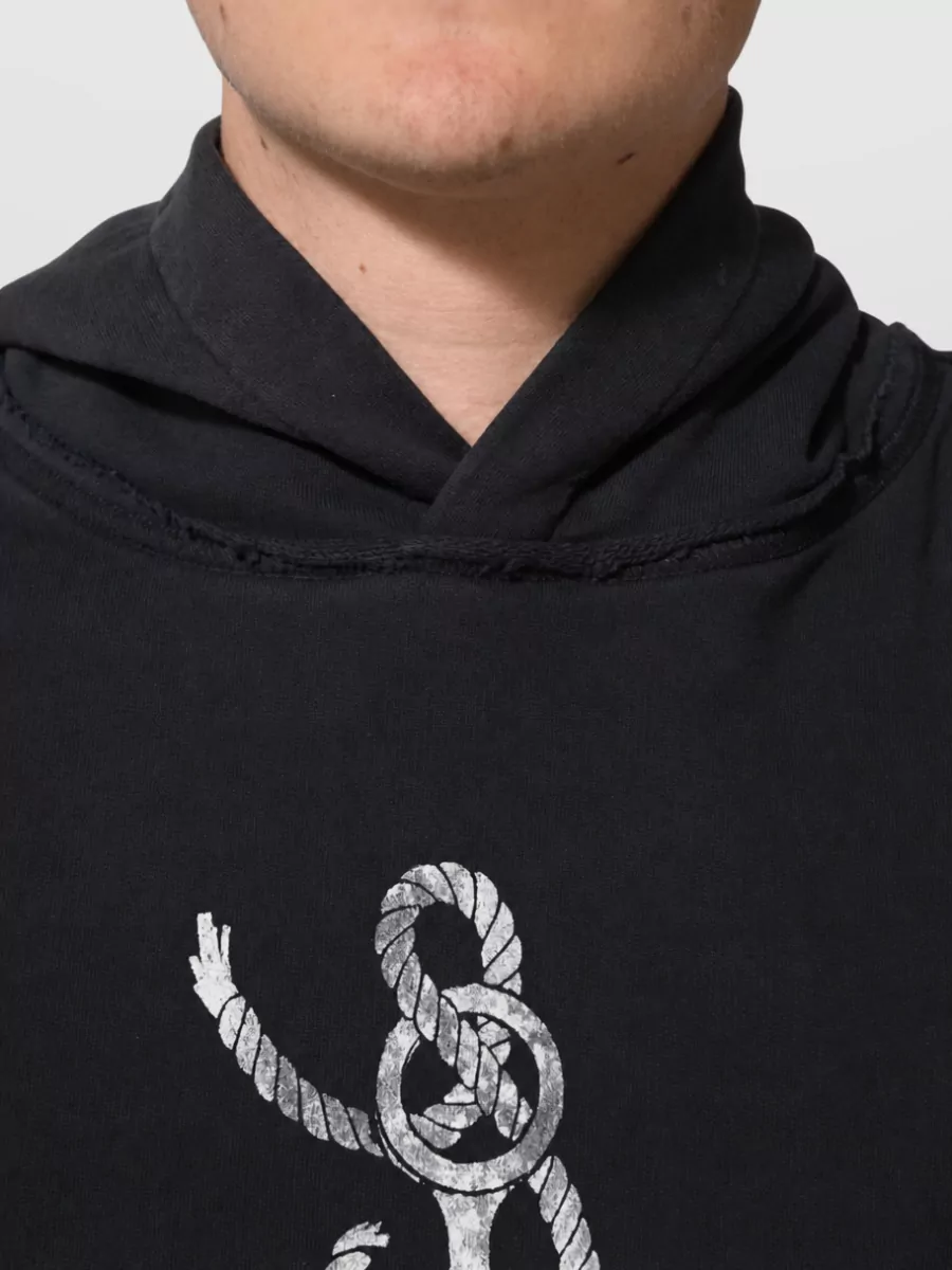 Dolce&Gabbana Cotton Anchor Print Hoodie