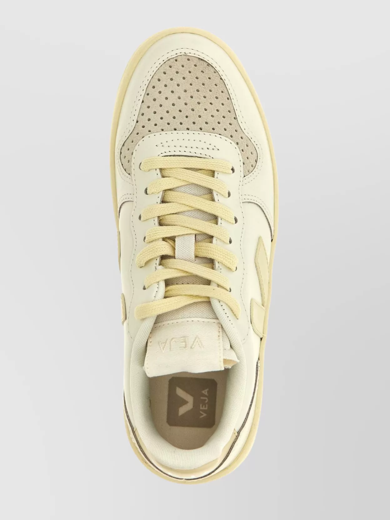 Veja Low-top Sneakers With Perforated Detailing And Rubber Sole In Neutrals