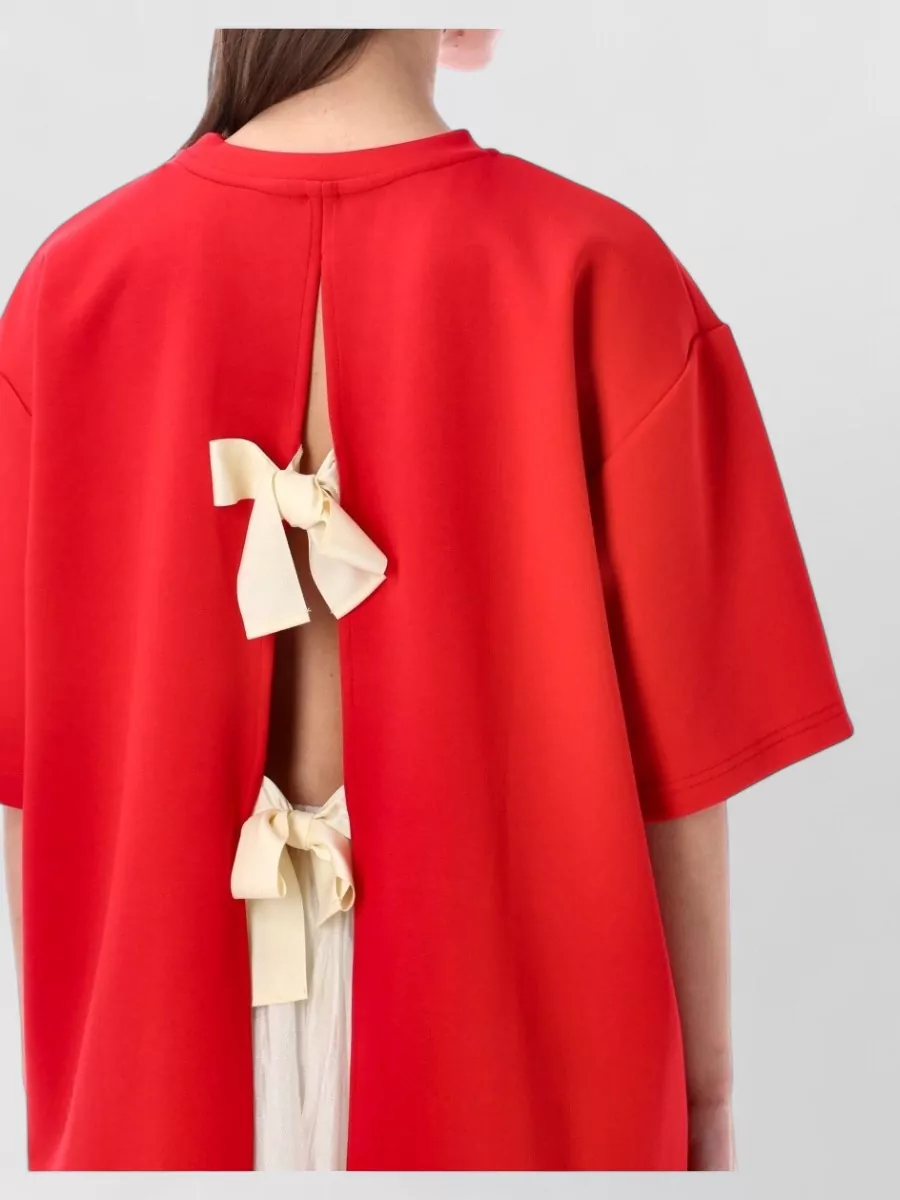 The Garment Cotton Oversized Open Back Short Sleeve T Shirt Dress