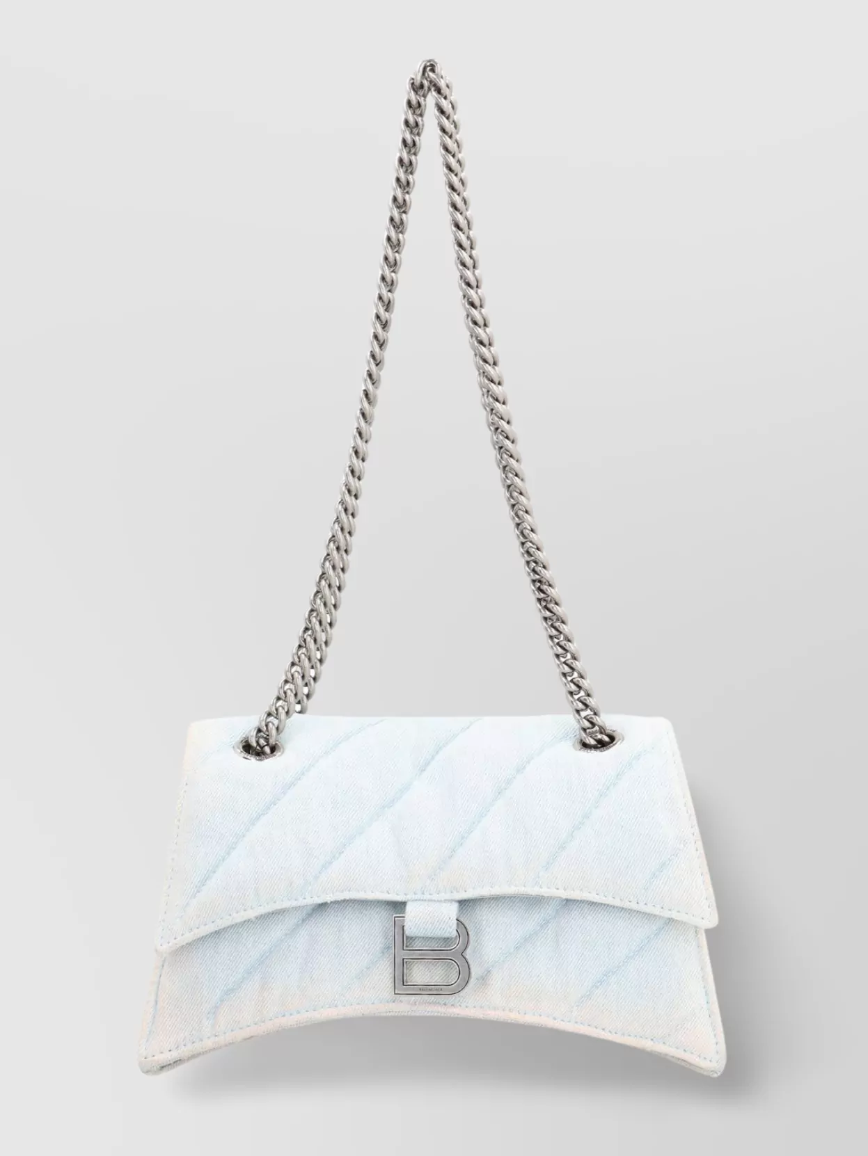 Balenciaga Quilted Fabric Shoulder Bag With Sliding Chain