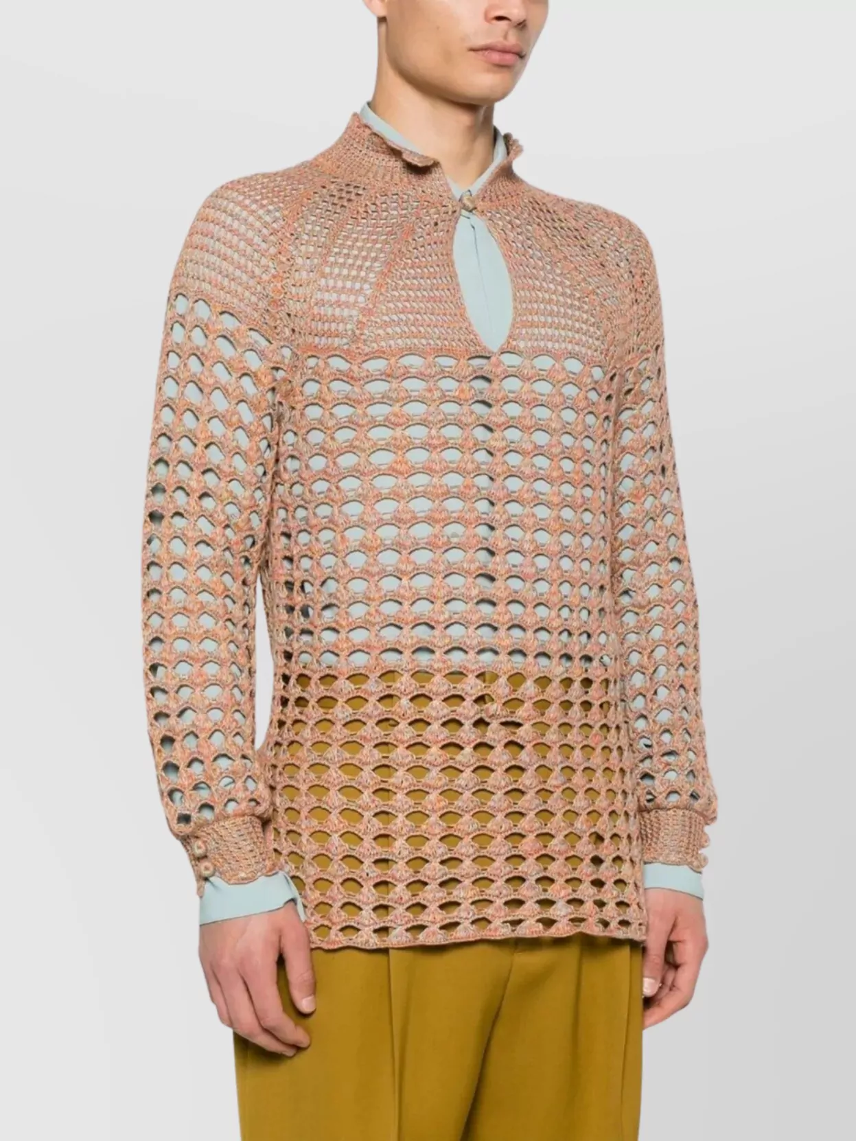 Valentino Garavani Knitwear With Button Detail And High Neck