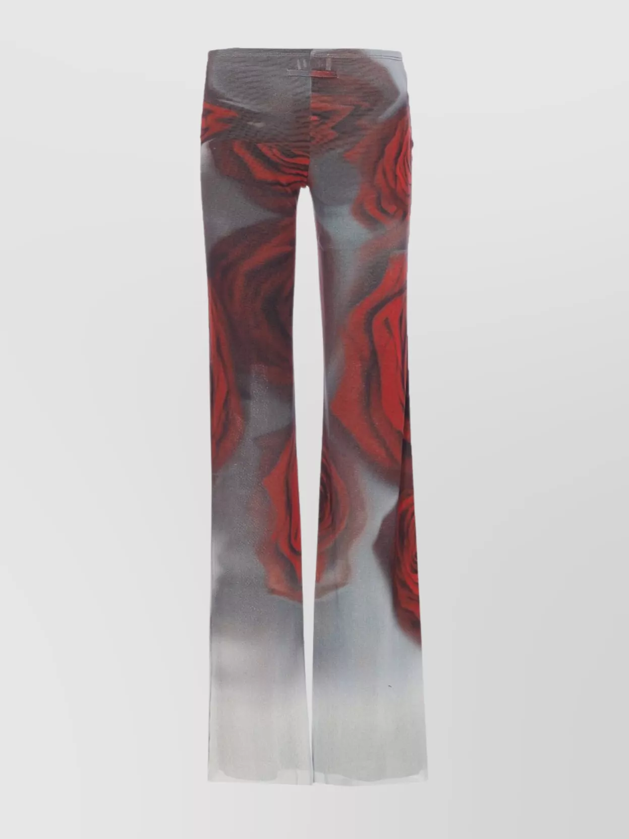 Jean Paul Gaultier Floral Mesh Flared Trousers Stretch In Multi