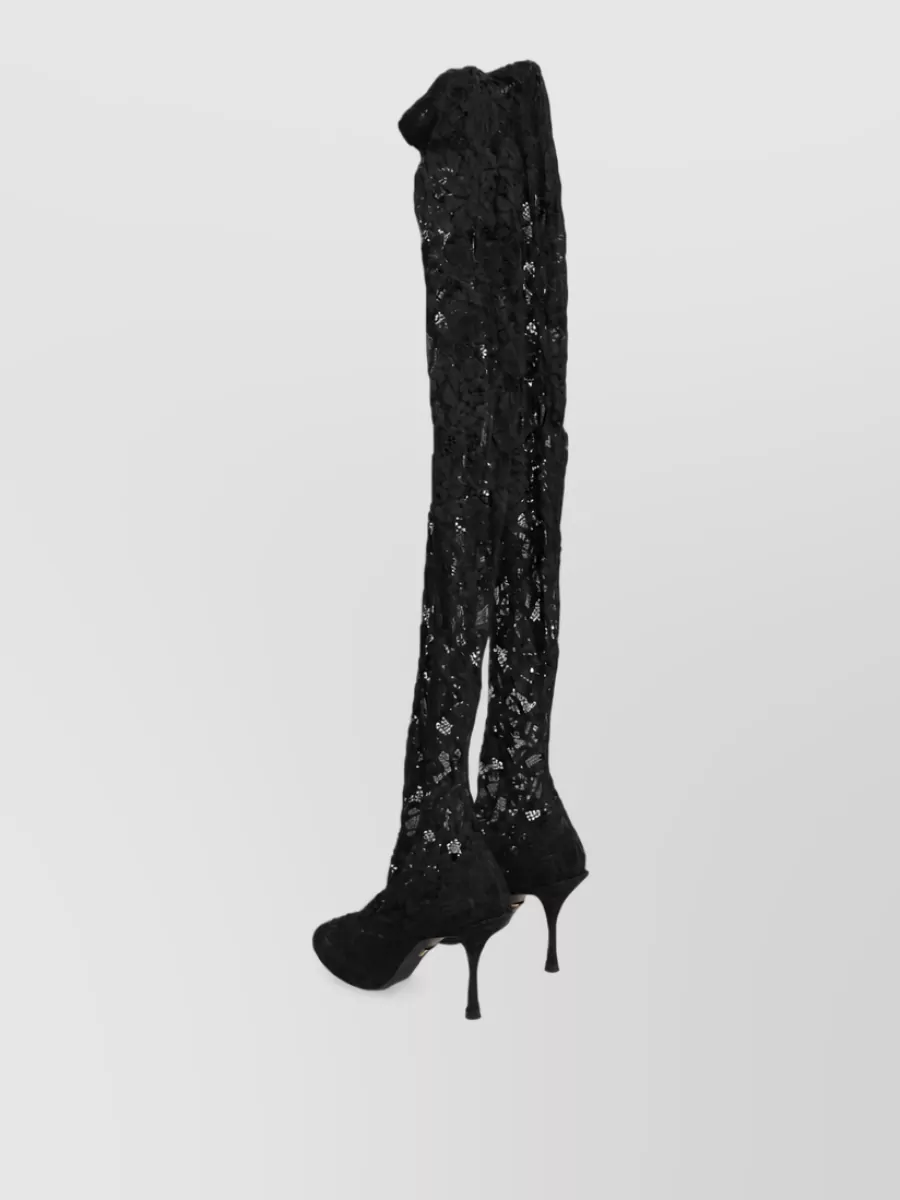 Dolce&Gabbana Lace Sock Ankle Boots