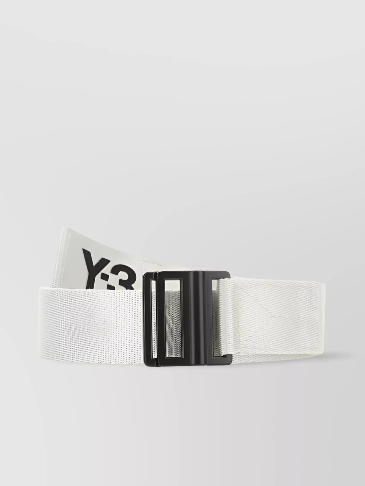 Shop Y3 Yamamoto Canvas Texture Adjustable Belt In White