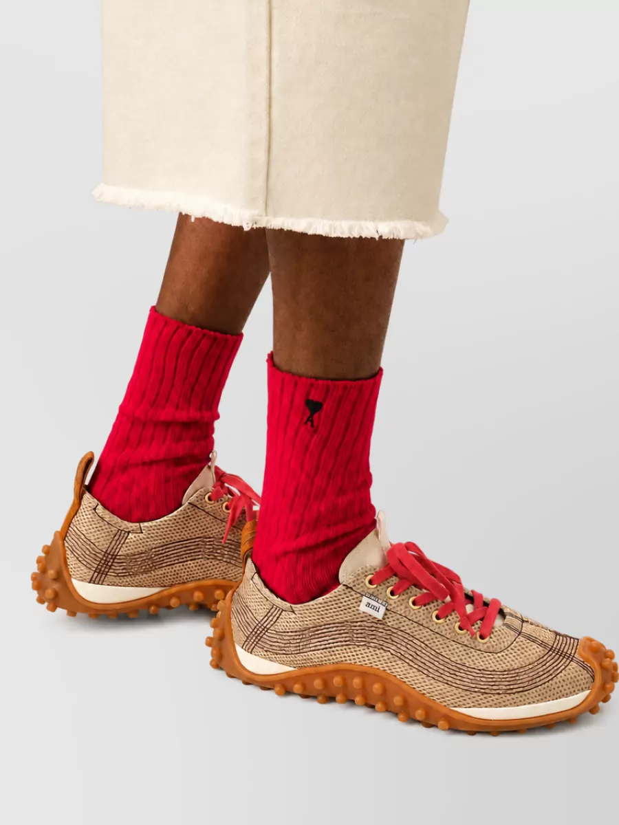 Ami Paris Embroidered Socks