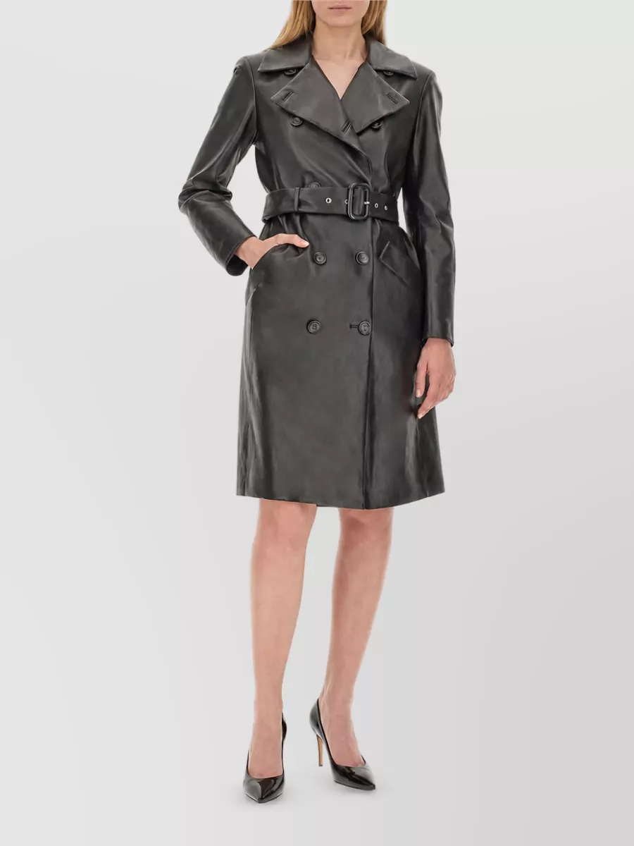 Sportmax Leather trench coat