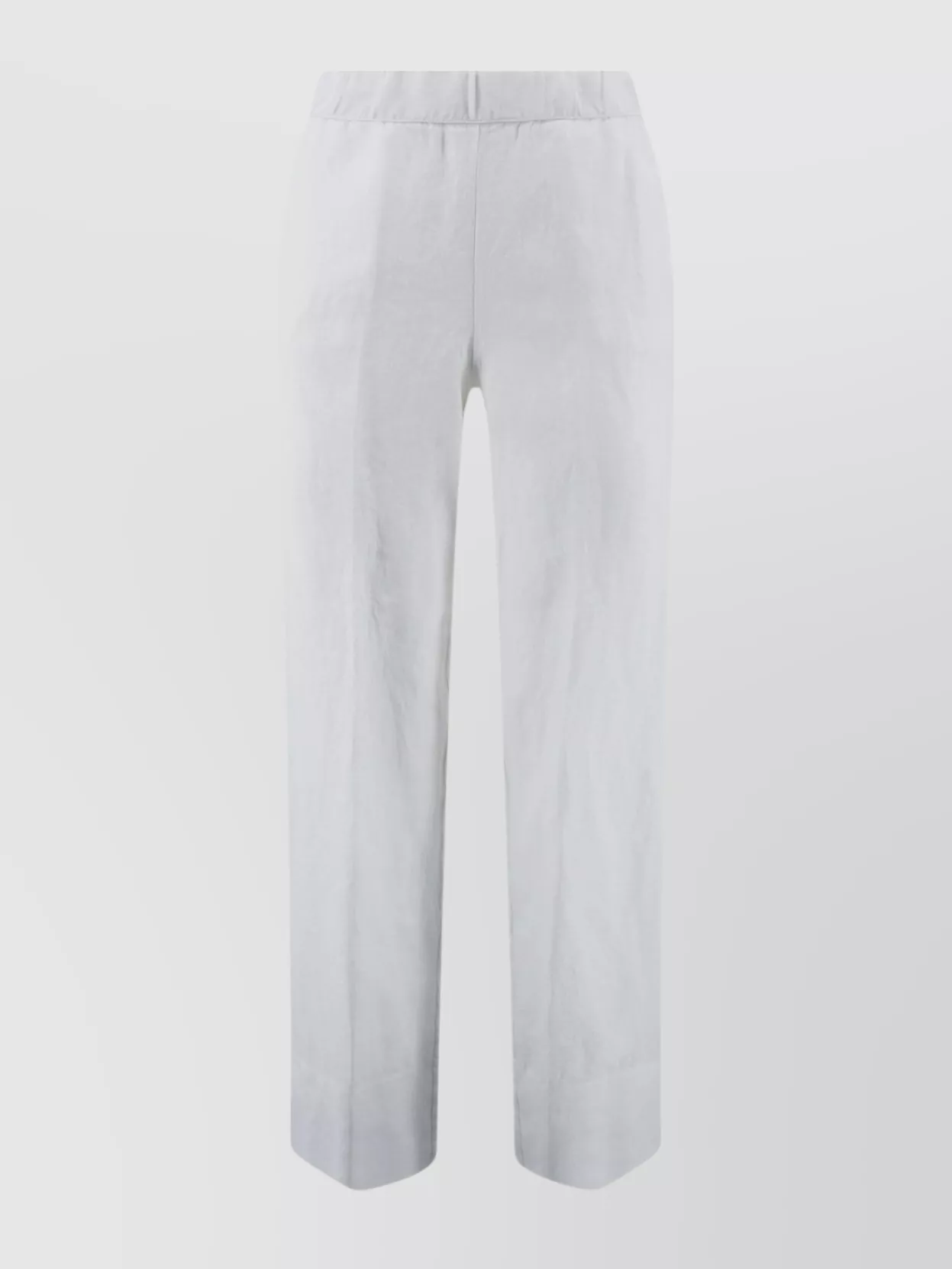 Shop Whyci Linen Straight Leg Trousers With High Waist