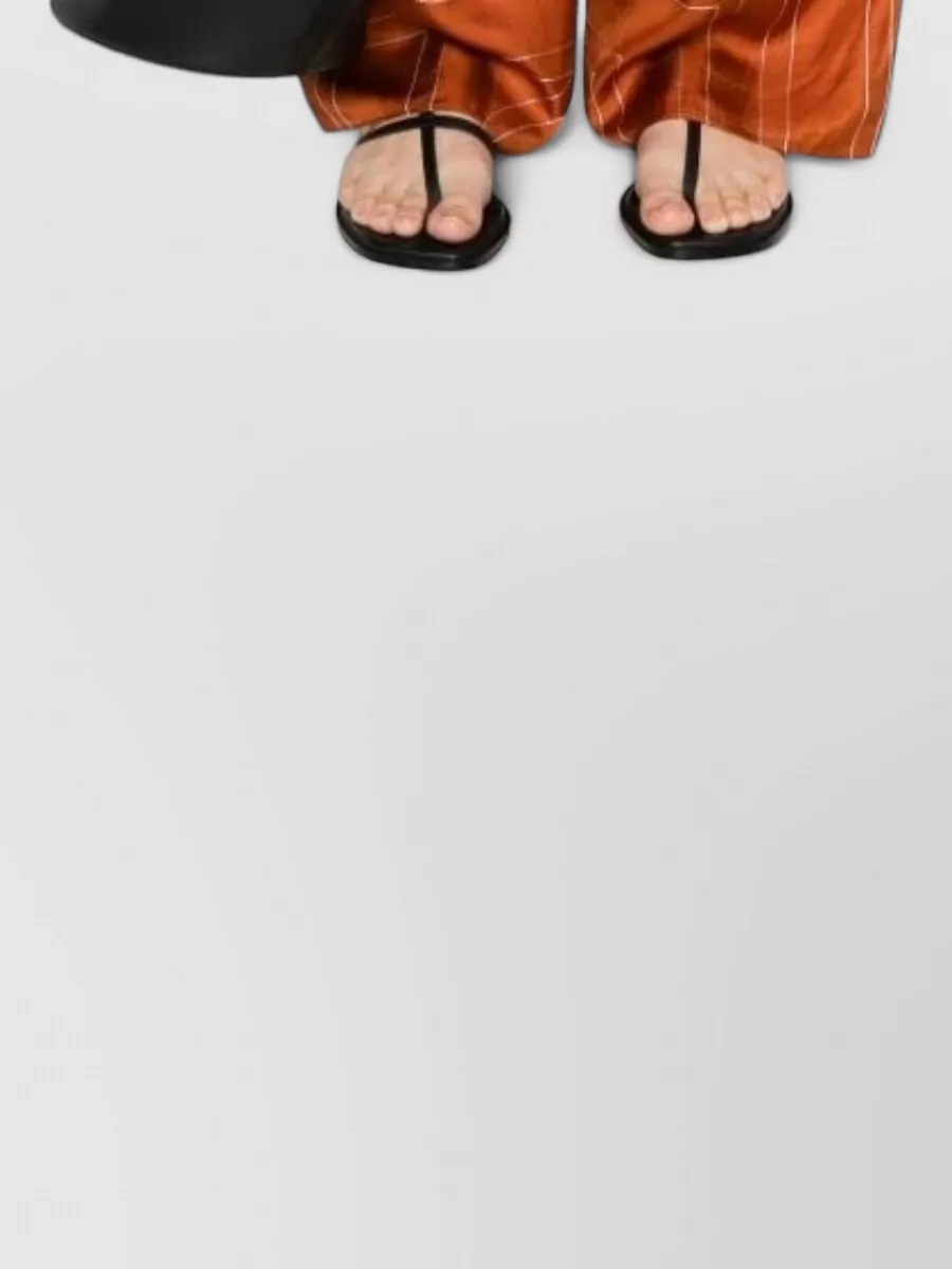 Totême Silk Monogram Wide-Leg Trousers