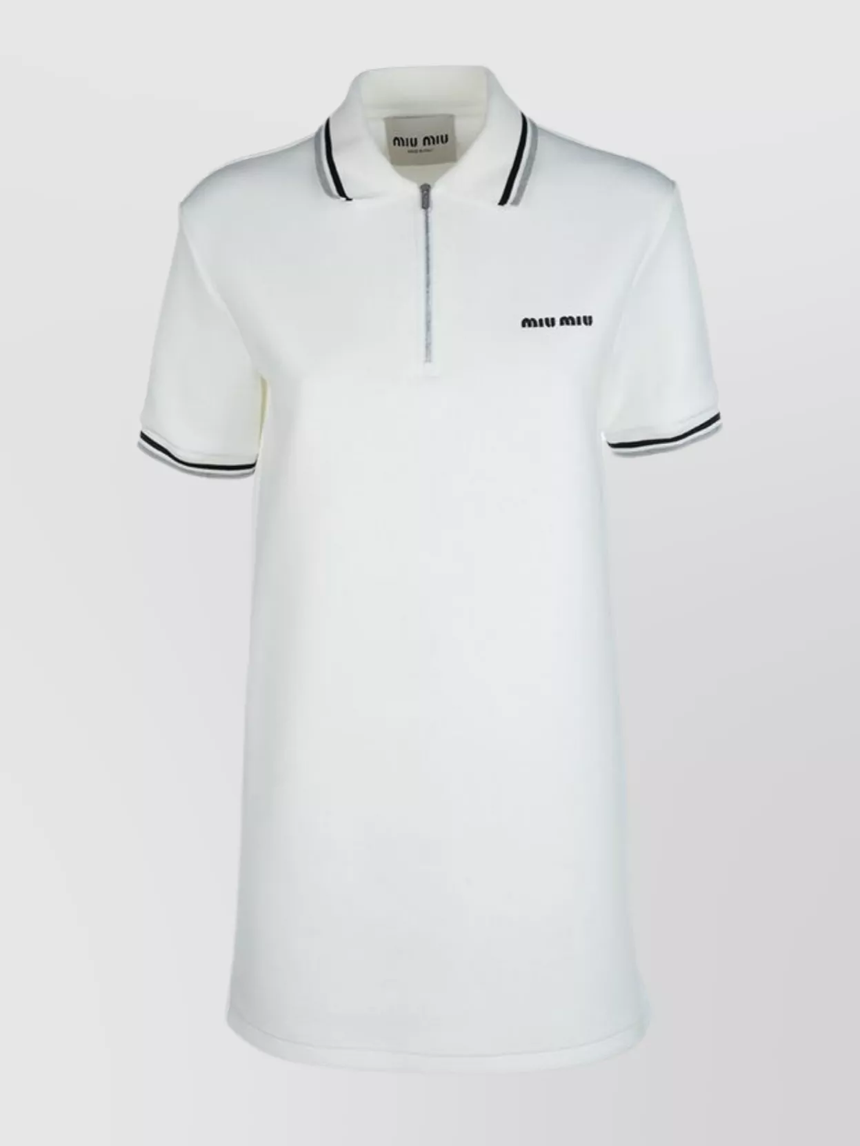 Miu Miu Trimmed Collar Short Sleeve Top