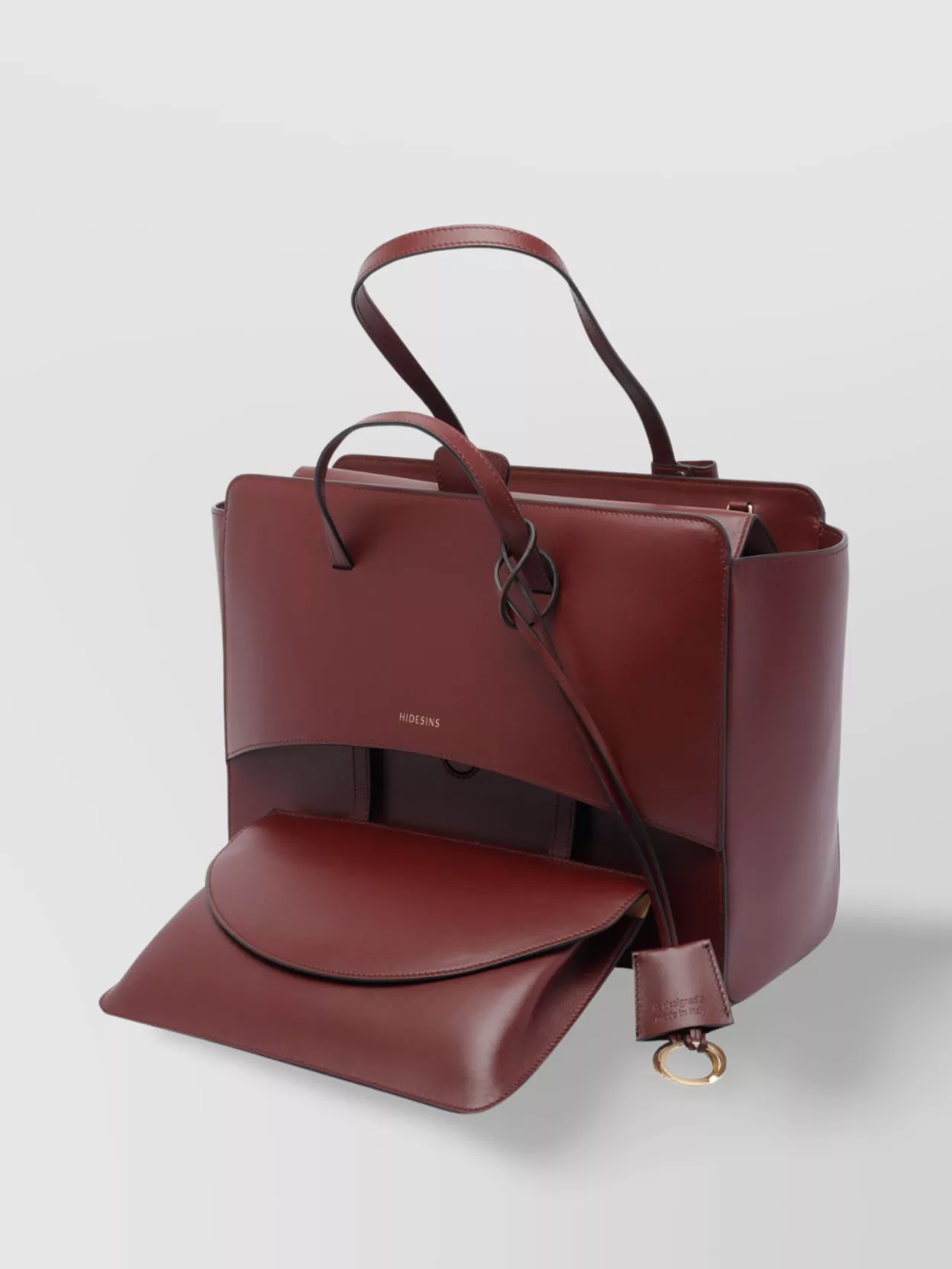 Hidesins Bordeaux Large Flap Tote Bag