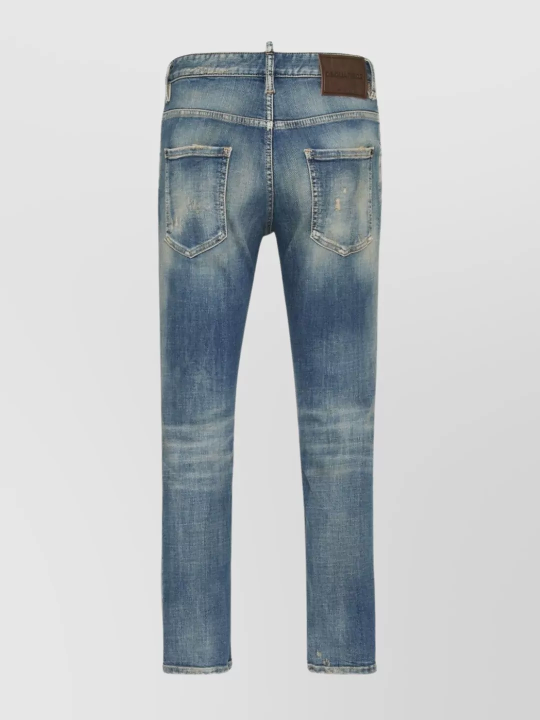 Dsquared2 Faded Skater Jean Trousers Whiskering Effect In Blue