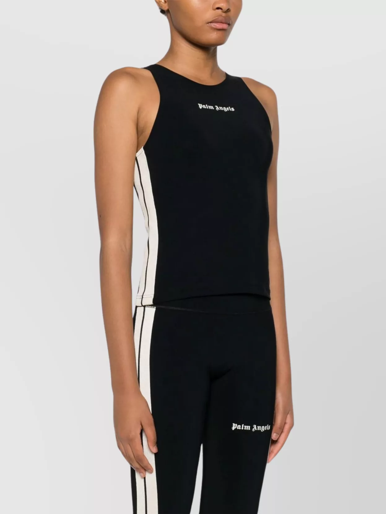 Palm Angels Crew Neck Racerback Sleeveless Tank Top