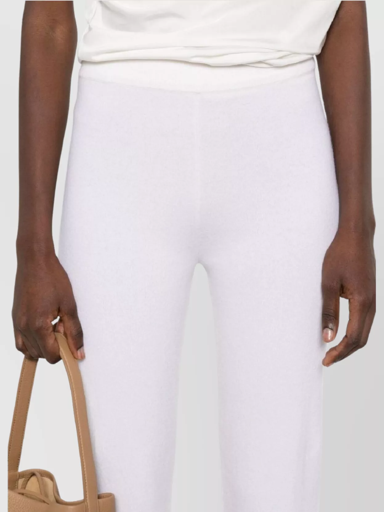 Max Mara Cropped White Pants With Tailored Silhouette In White