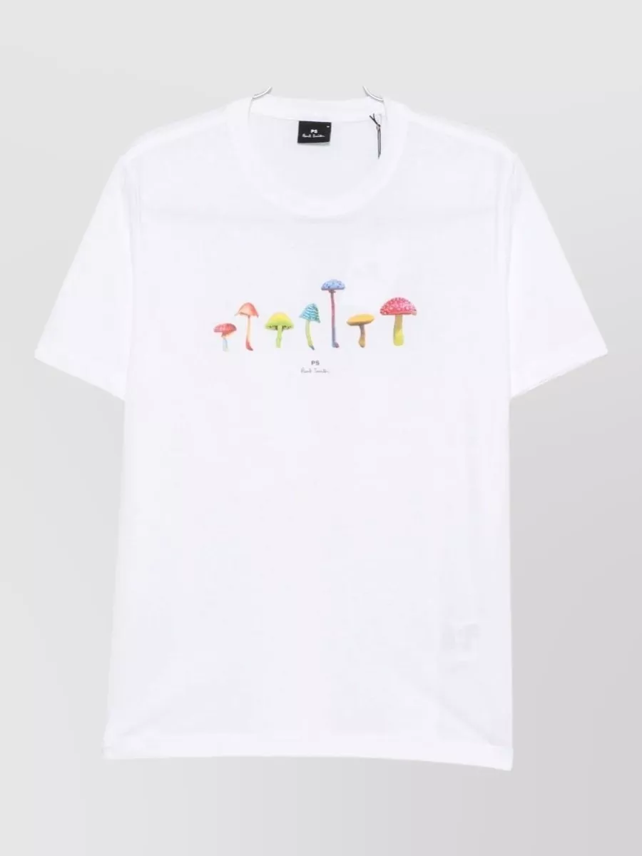 Paul Smith organic cotton mushroom print crew neck t-shirt