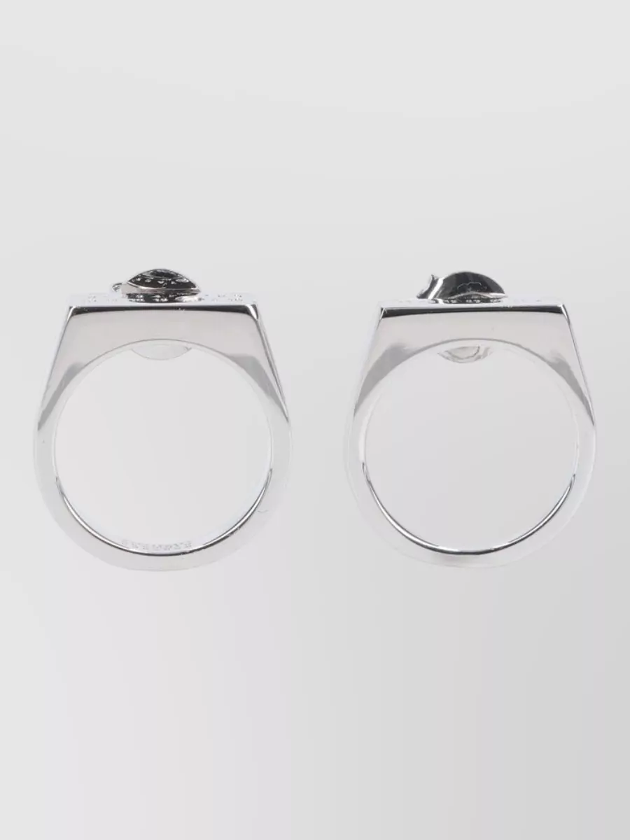 Mm6 Maison Margiela brass hoop earrings
