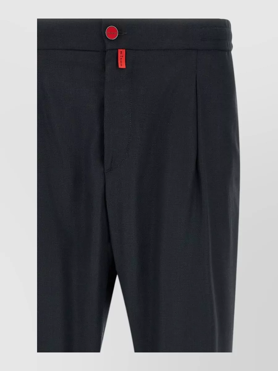 Kiton wool tapered trousers