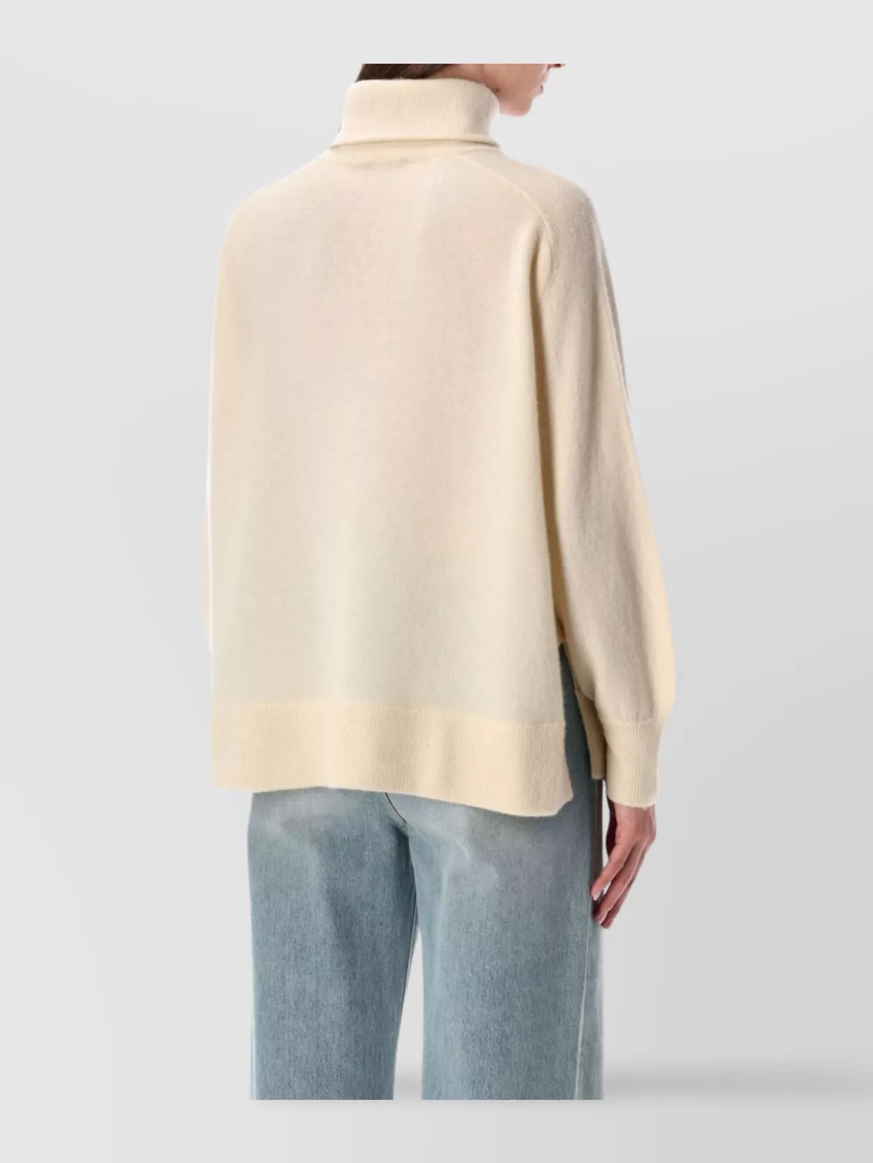 American Vintage High Neck Knit Sweater With Long Sleeves
