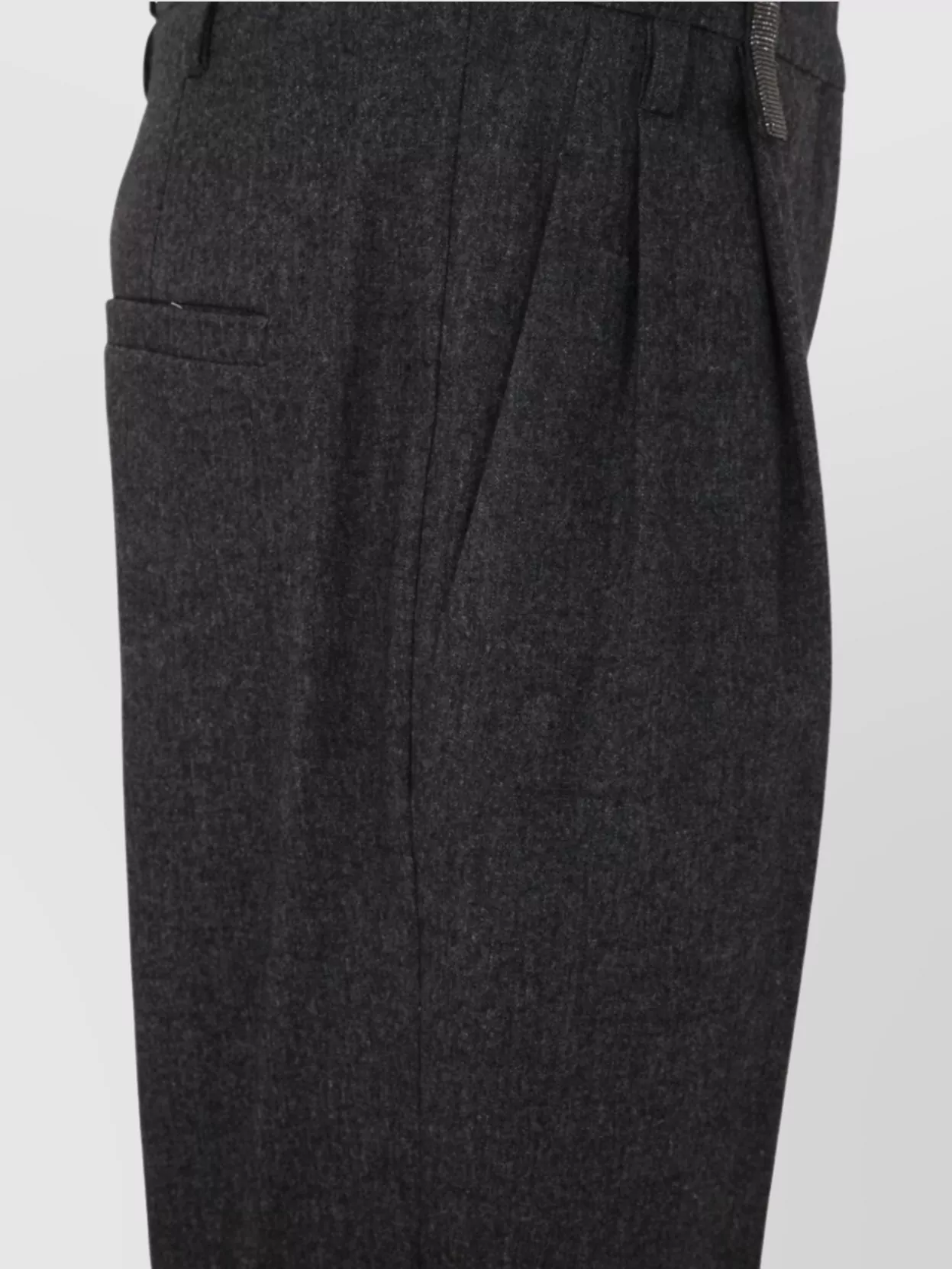 Brunello Cucinelli Tailored Trousers With Belt Loops And Pleated Front In Gray
