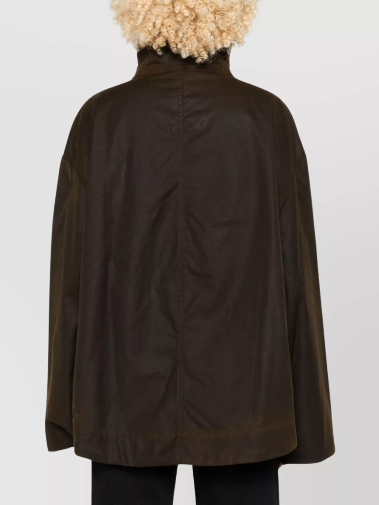 Totême Organic Cotton Zip Up Jacket In Brown