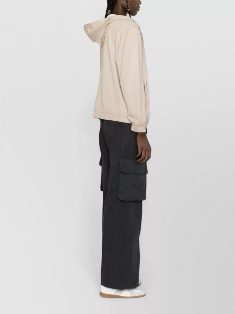 Brunello Cucinelli Silk Blend Zip Up Hoodie