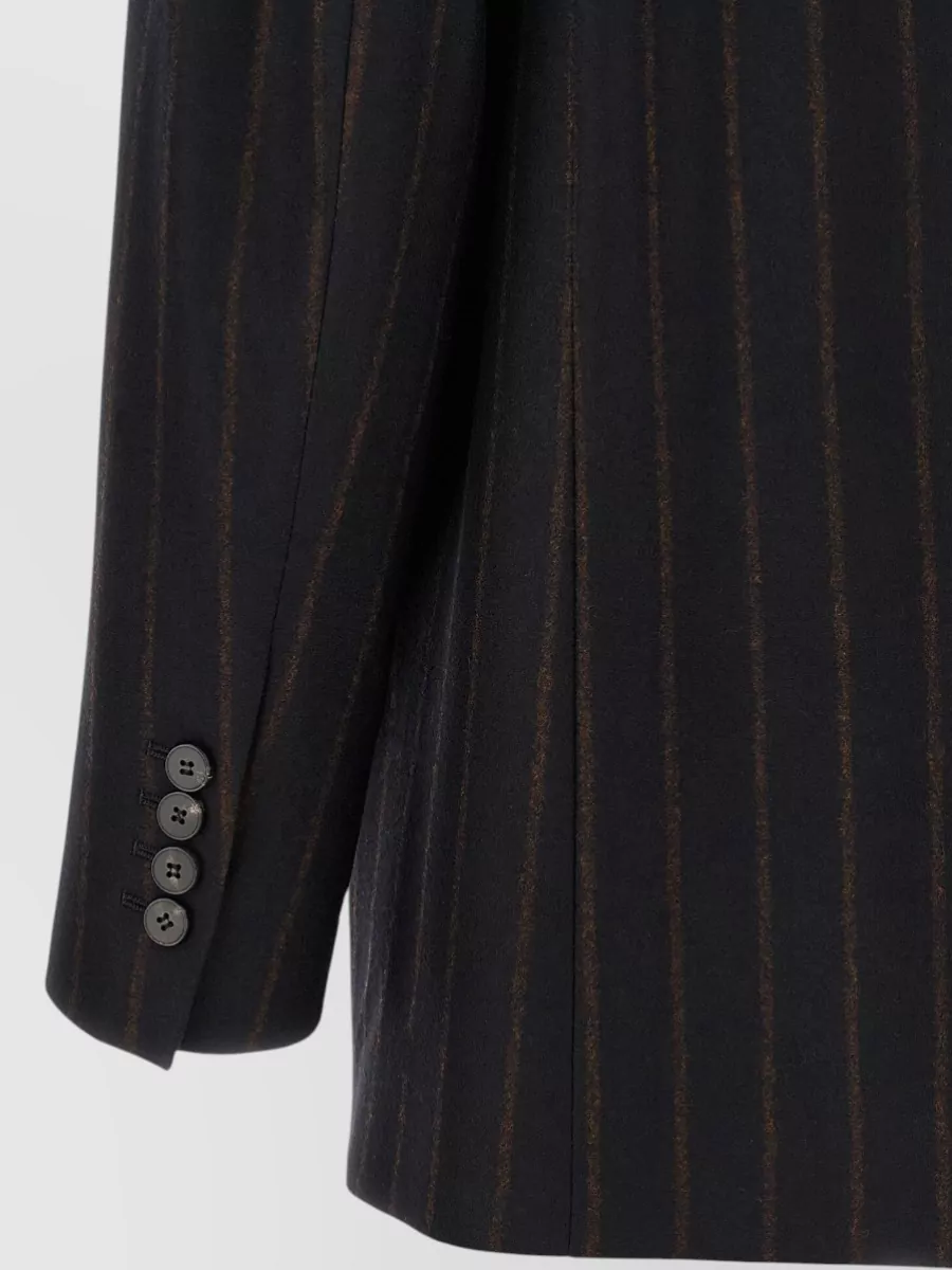 Alberto Biani Wool Pinstripe Double-Breasted Blazer