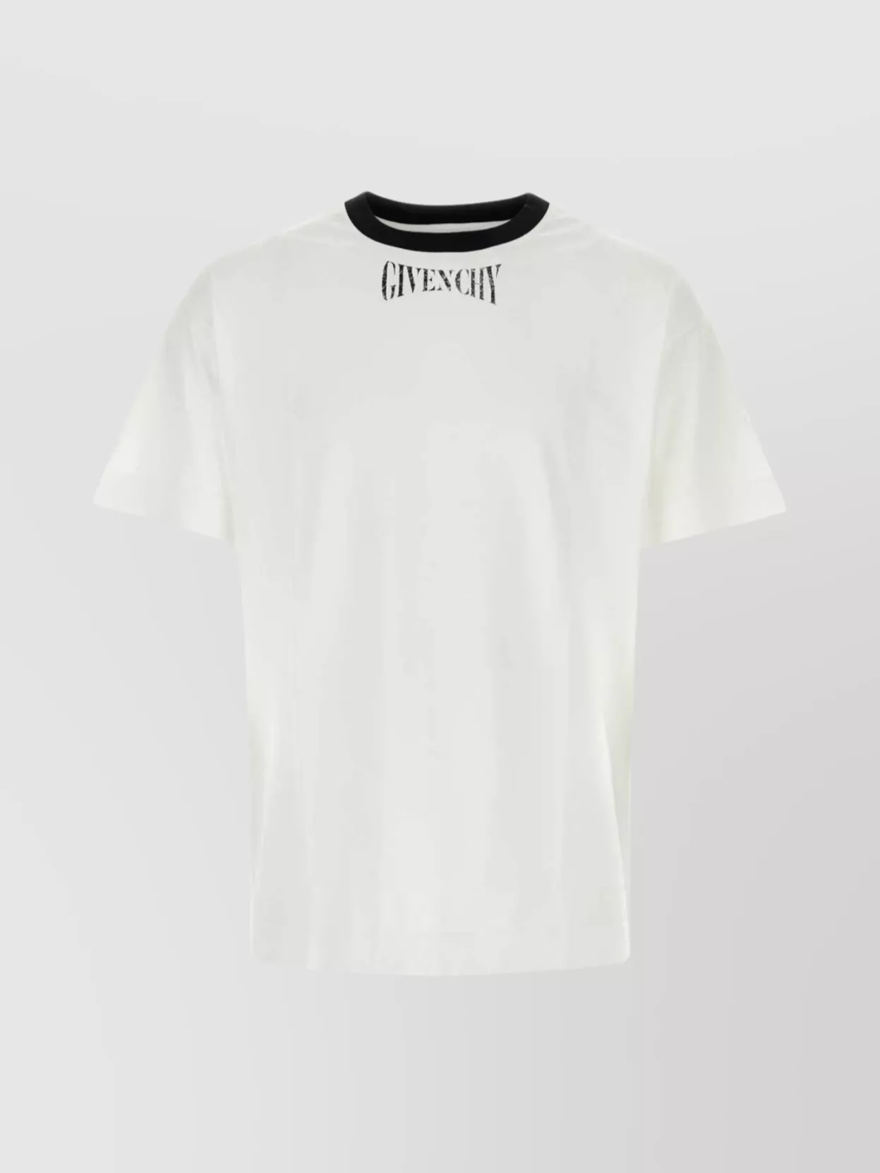 Shop Givenchy Cotton Crew Neck T-shirt With Contrast Trim
