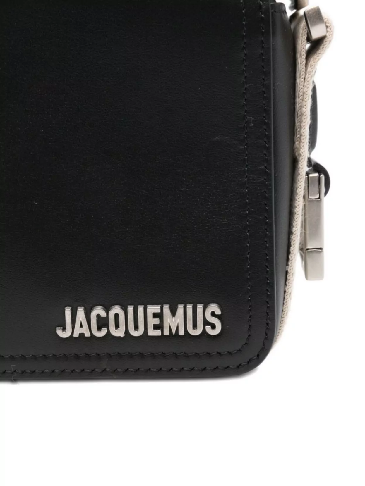 Jacquemus Horizontal Calf Leather Crossbody Shoulder Bag